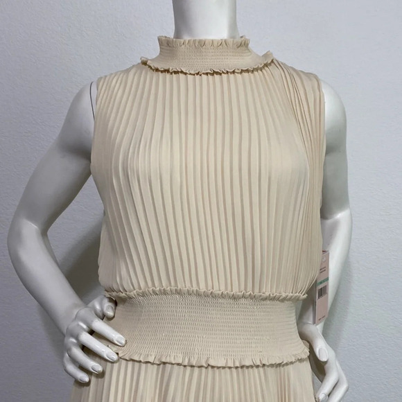 Nanette Lepore Smocked Sleeveless Midi Dress - Picture 6 of 8